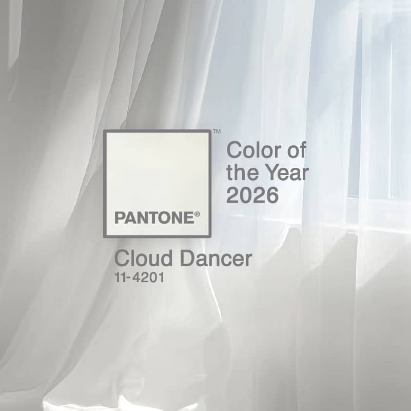 Cloud Dancer, the Pantone color for the year 2026