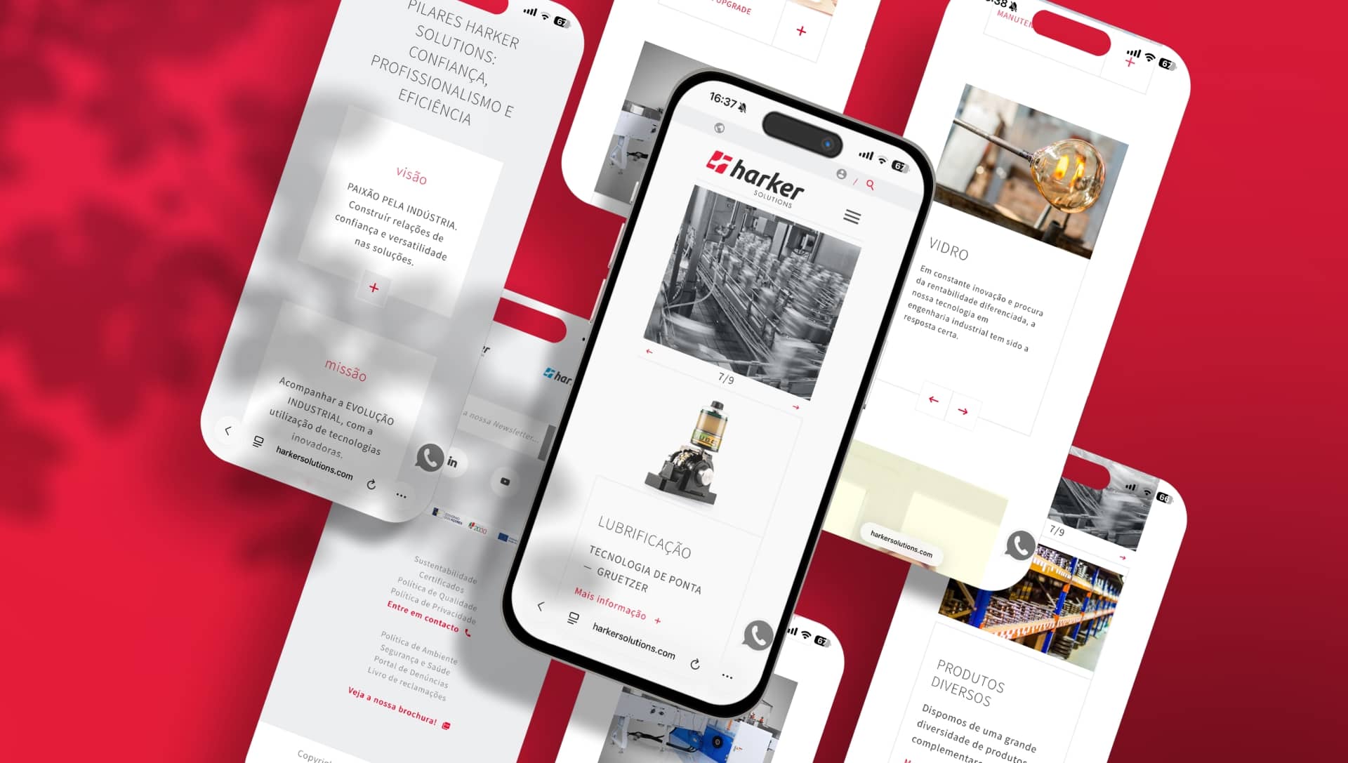 mockup for harker solutions