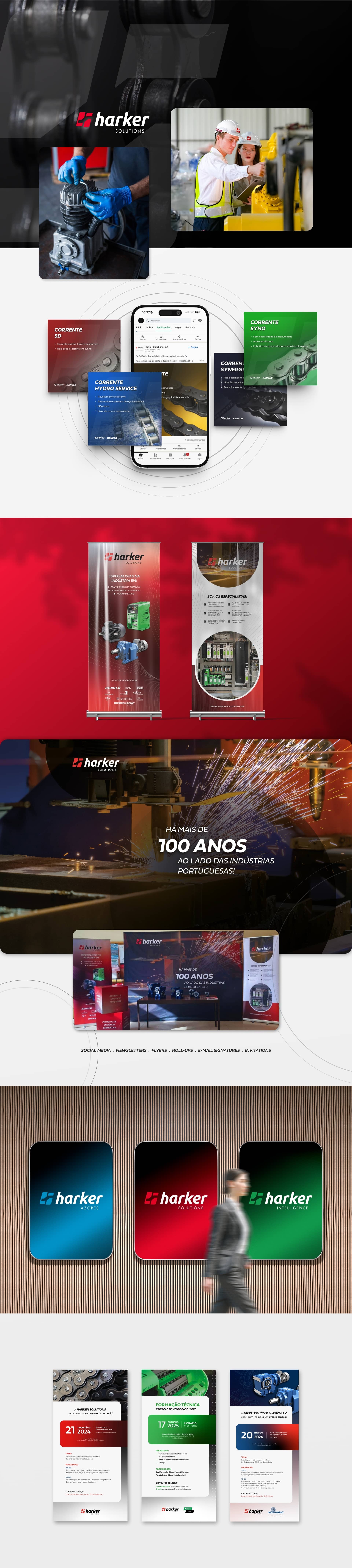 flyers and roll-ups for Harker Solutions