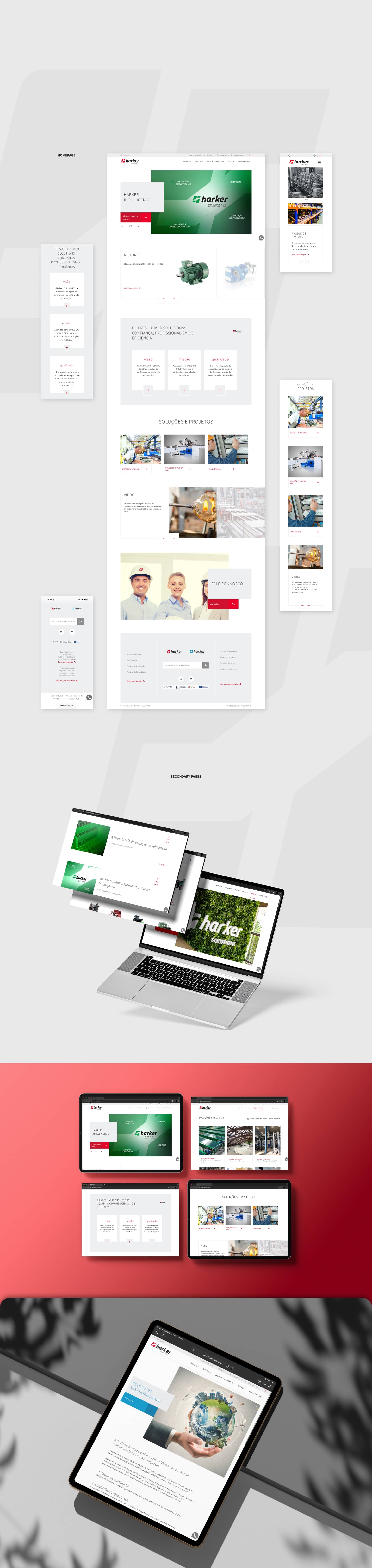 website developed for Harker Solutions