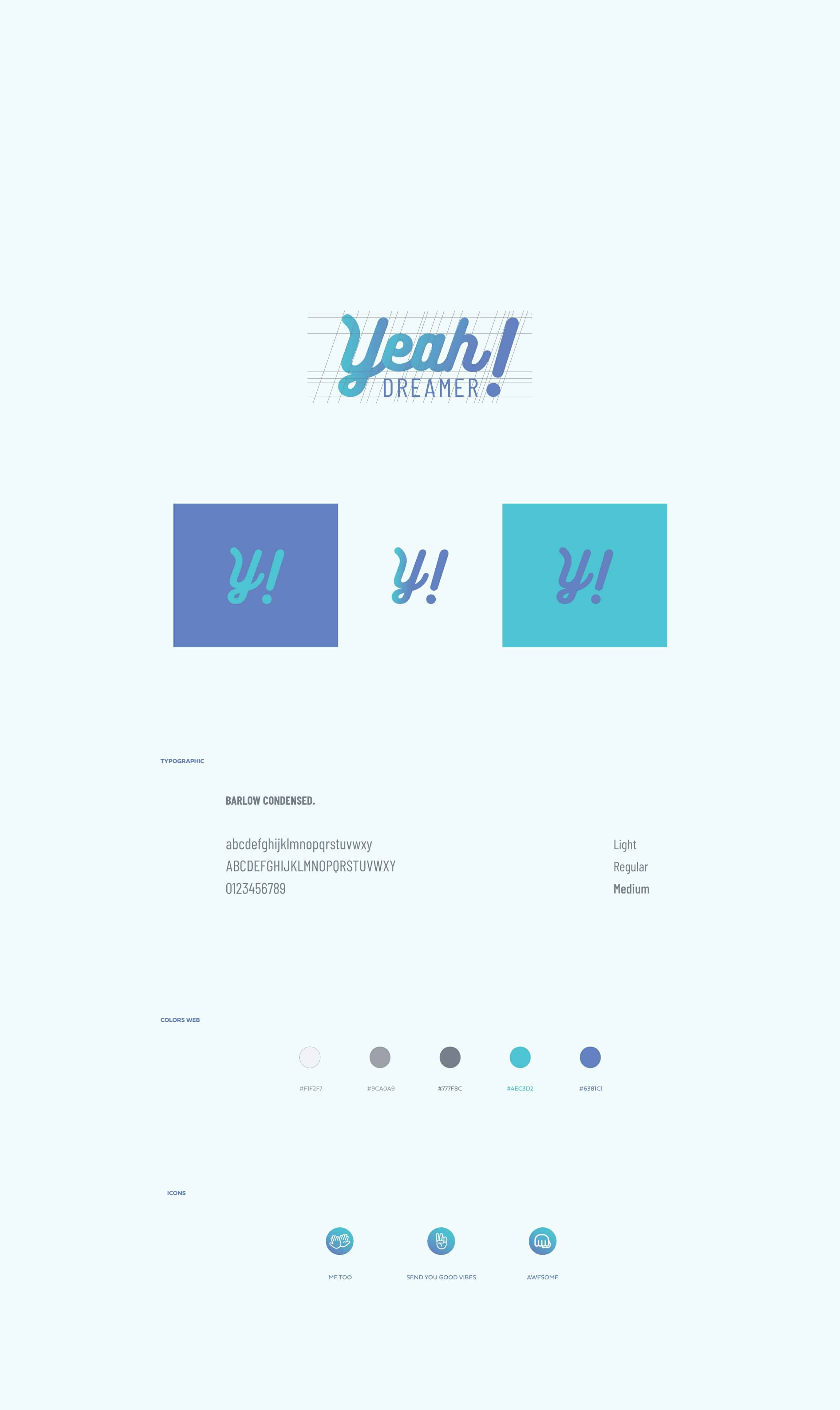 colors and fonts for  yeah dreamer