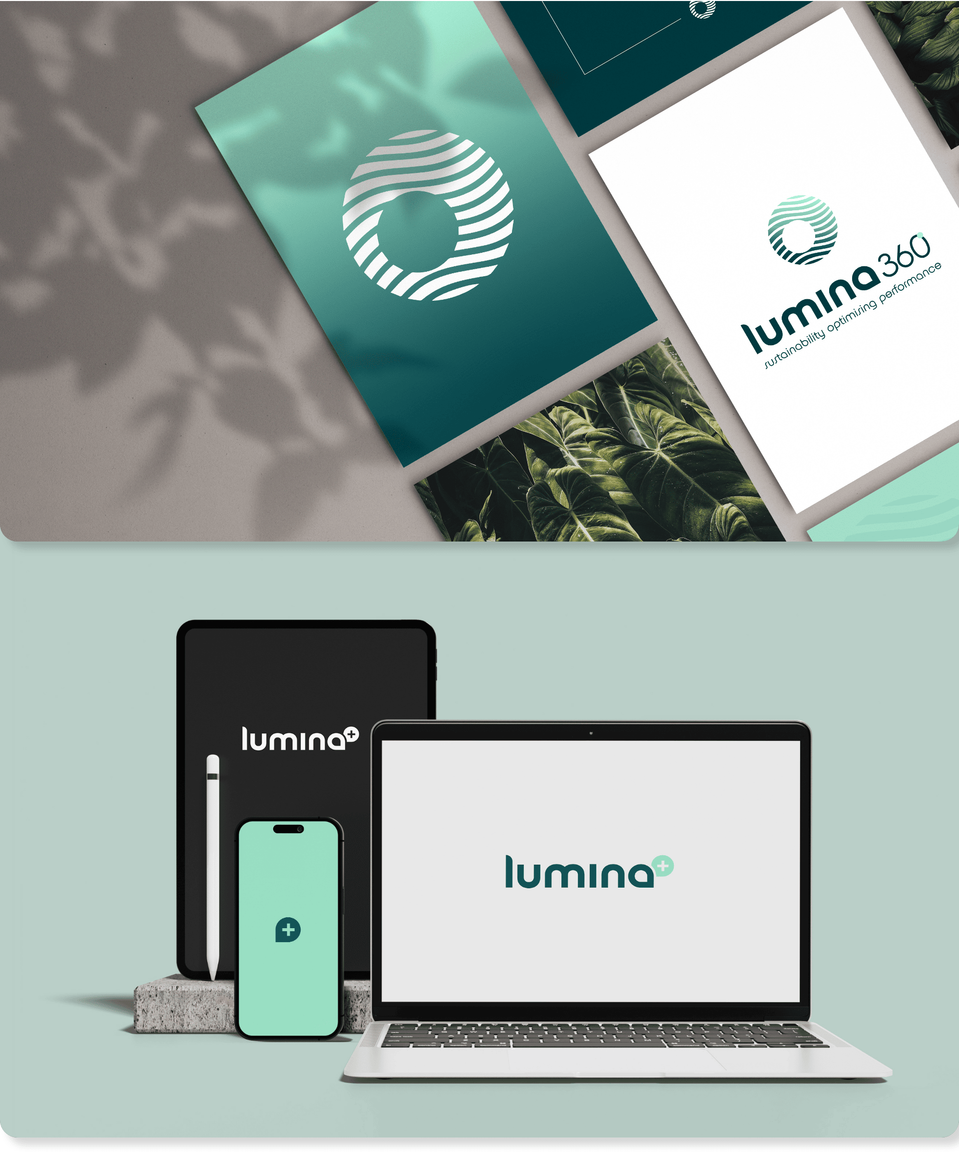 visual mockups developed for Lumina 360