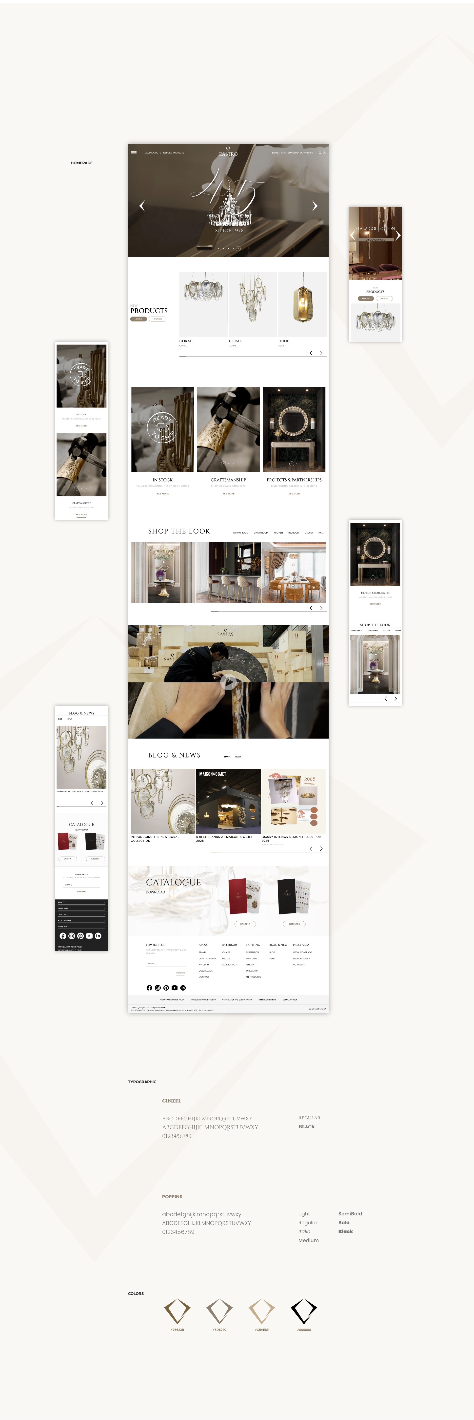 criação e desenvolvimento de website para Castro Lighting