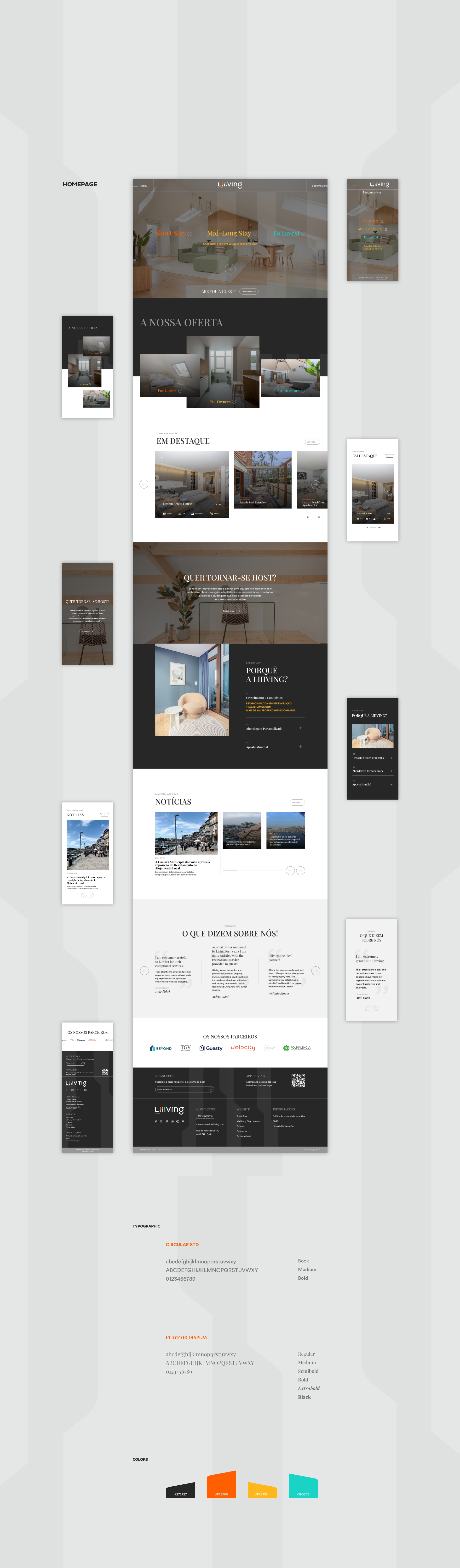 conceito desenvolvido para website da Liiiving