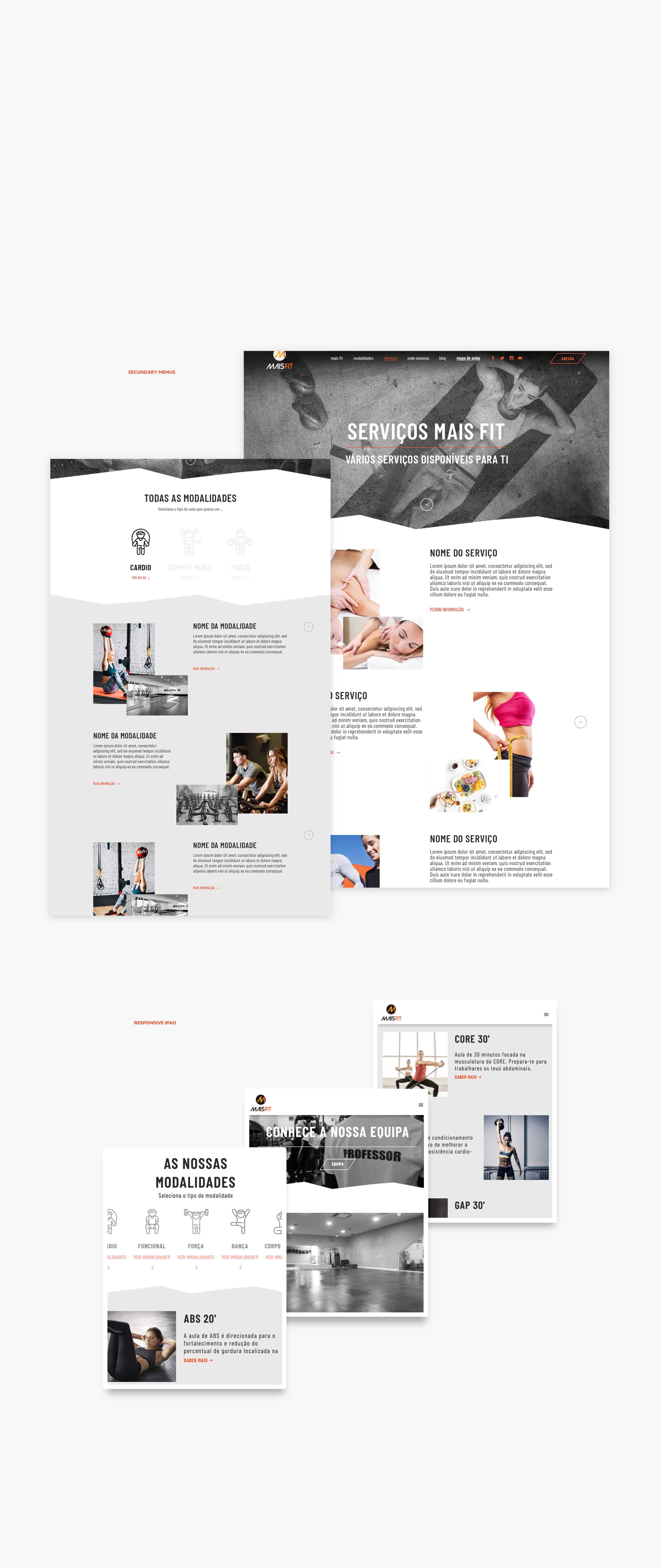 layout for mais fit website