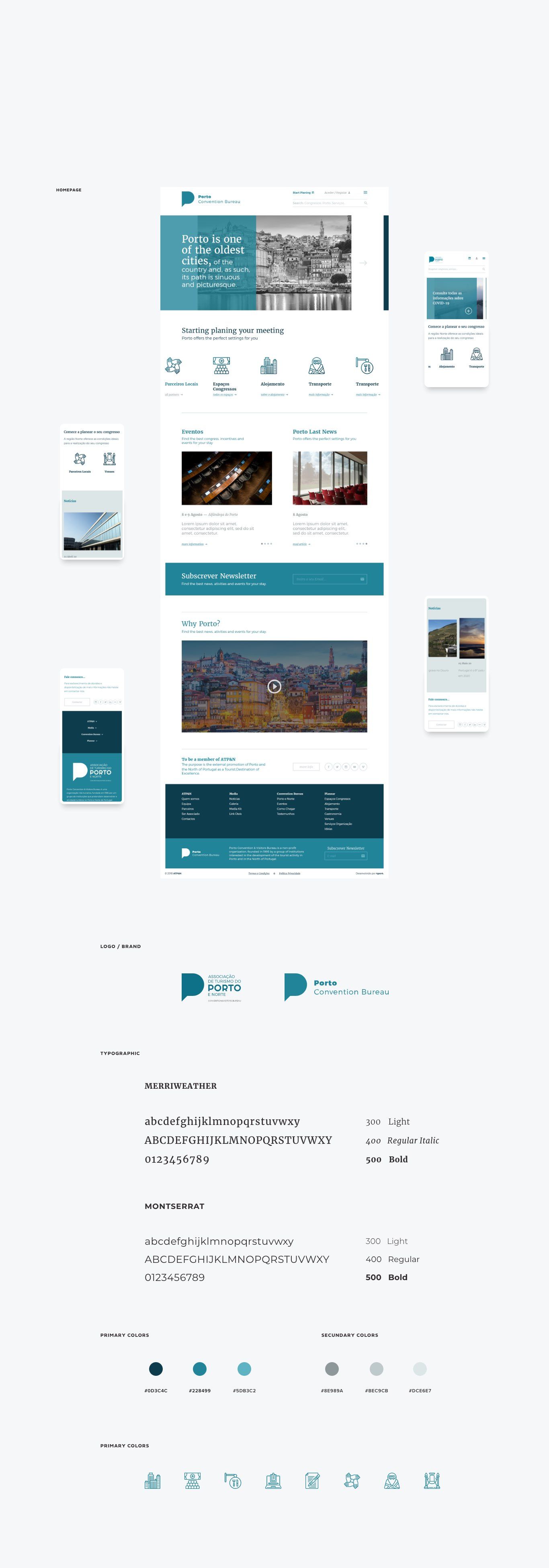 Layouts para website do Porto CVB