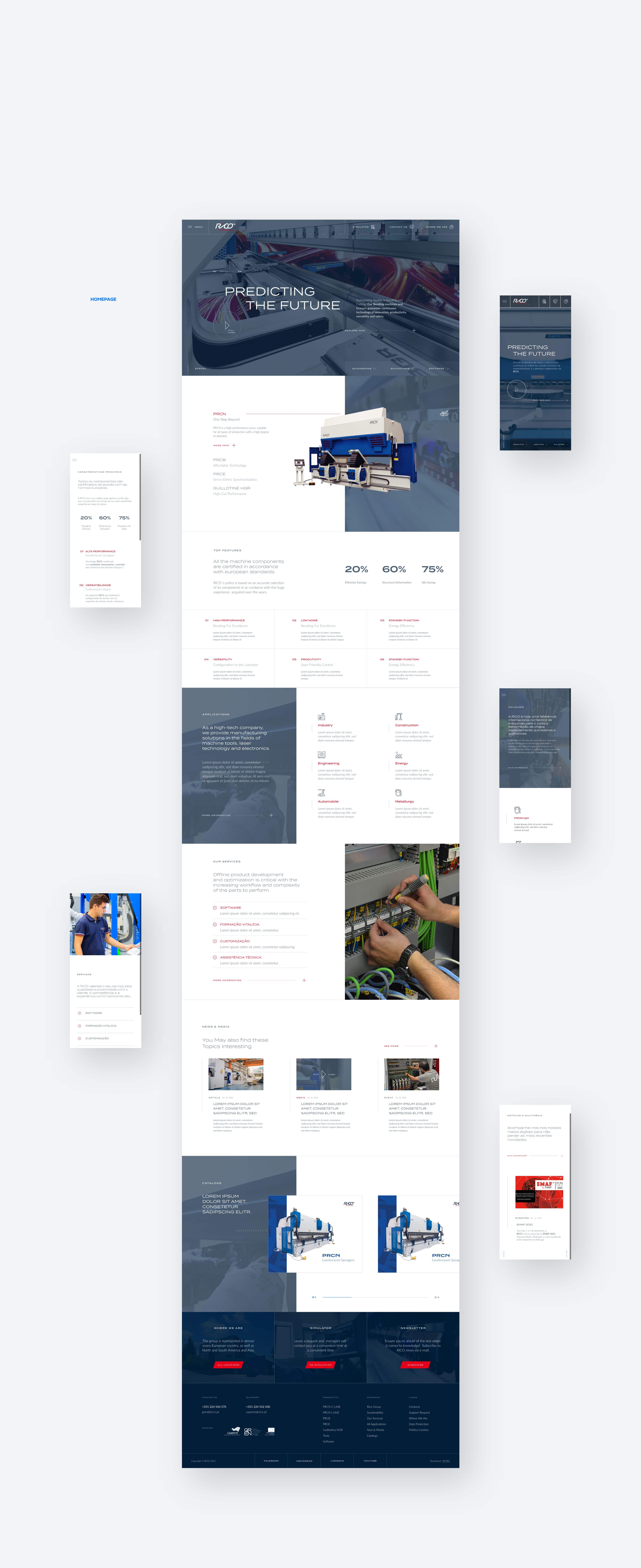 layout developed for website creation
