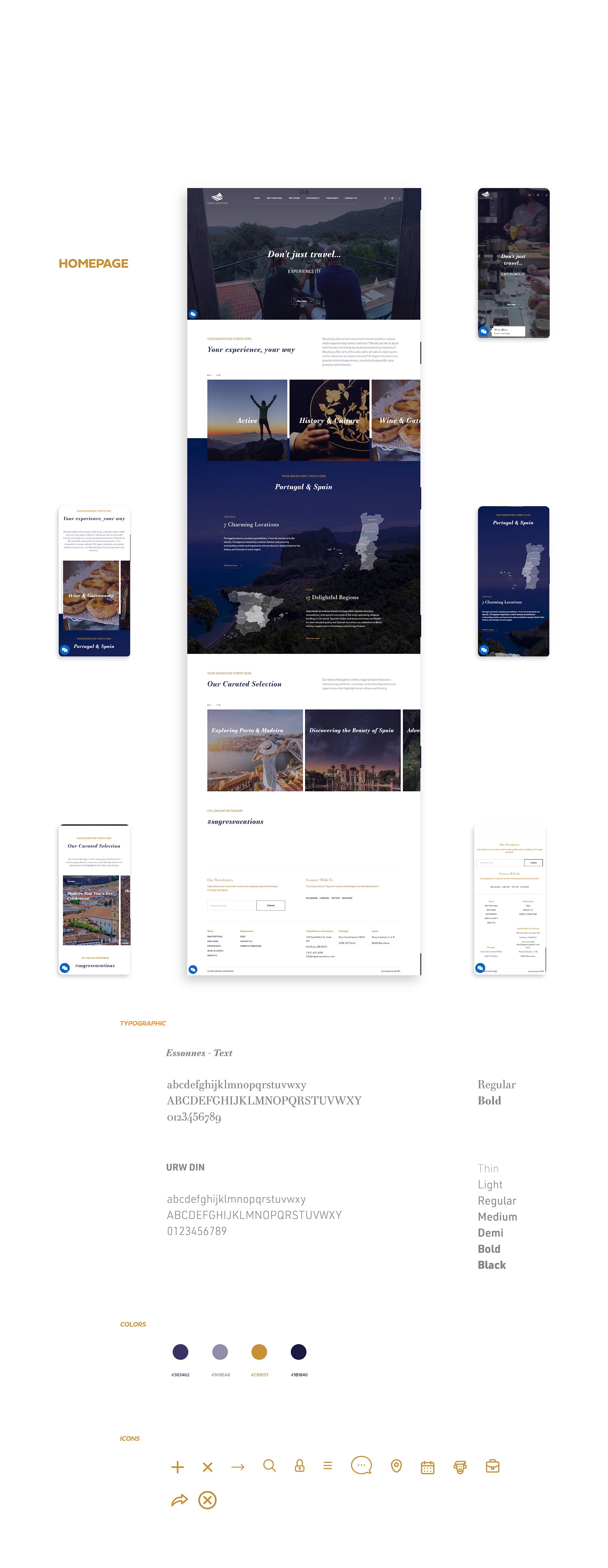 concept developed for Sagres Vacations website