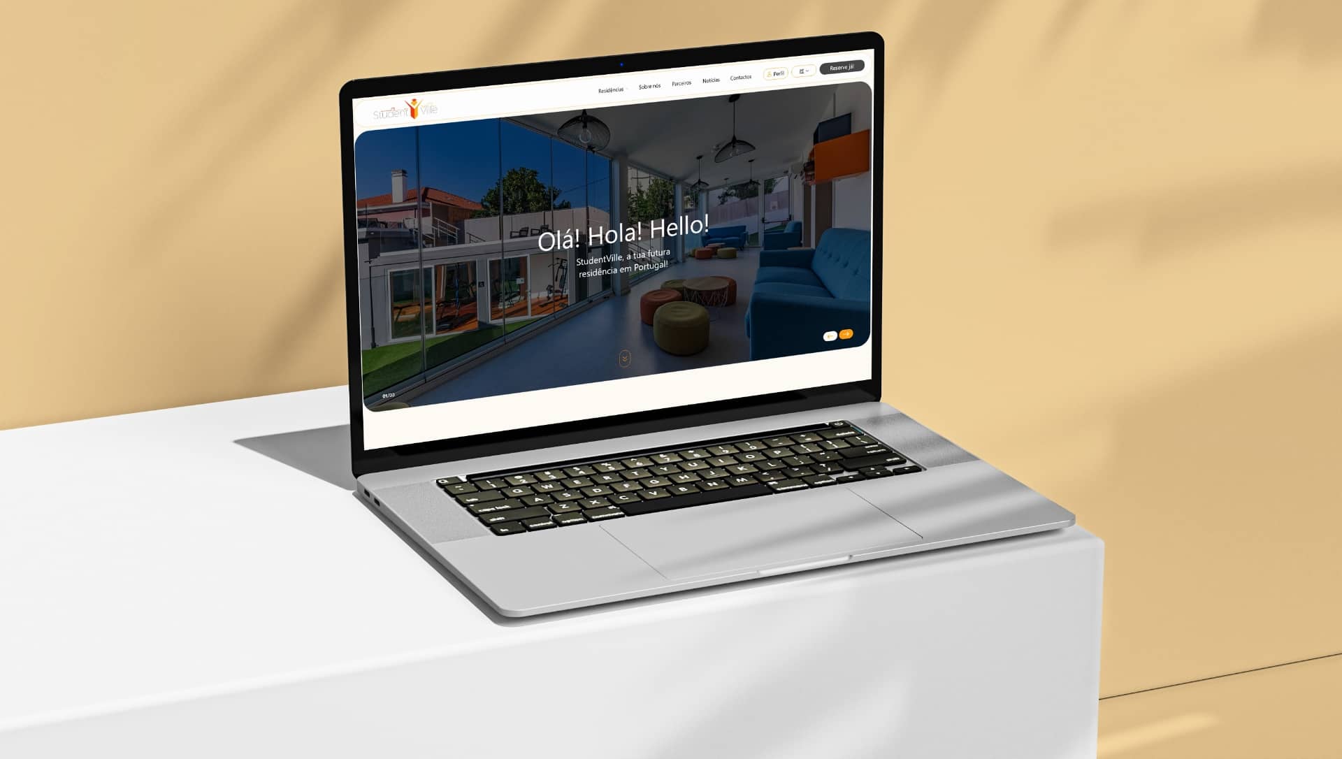 mockup for website da student ville