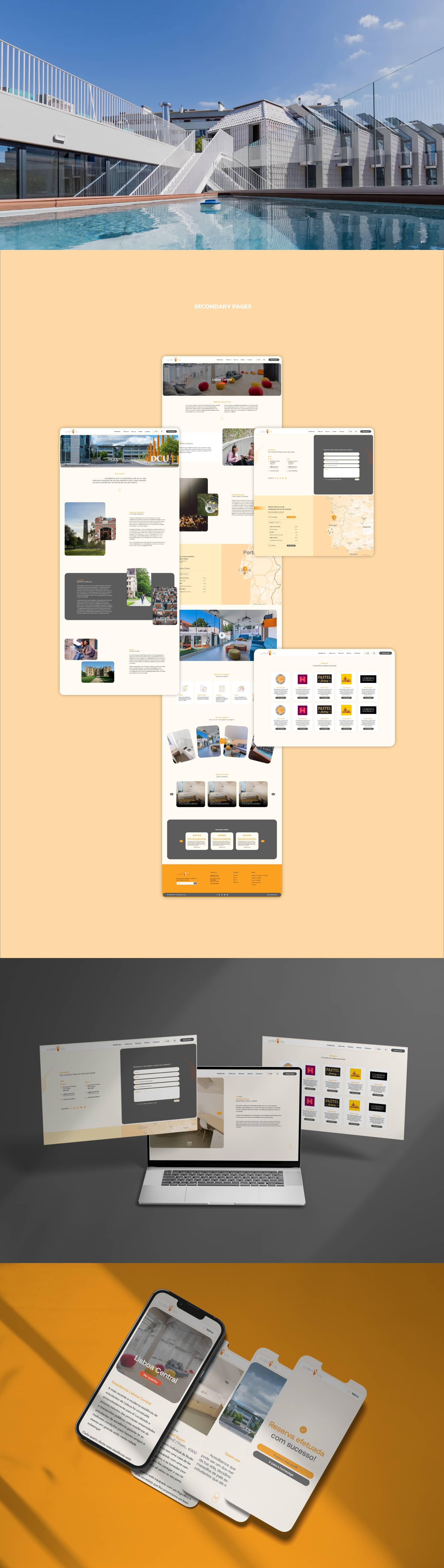 pages and menus developed for student ville