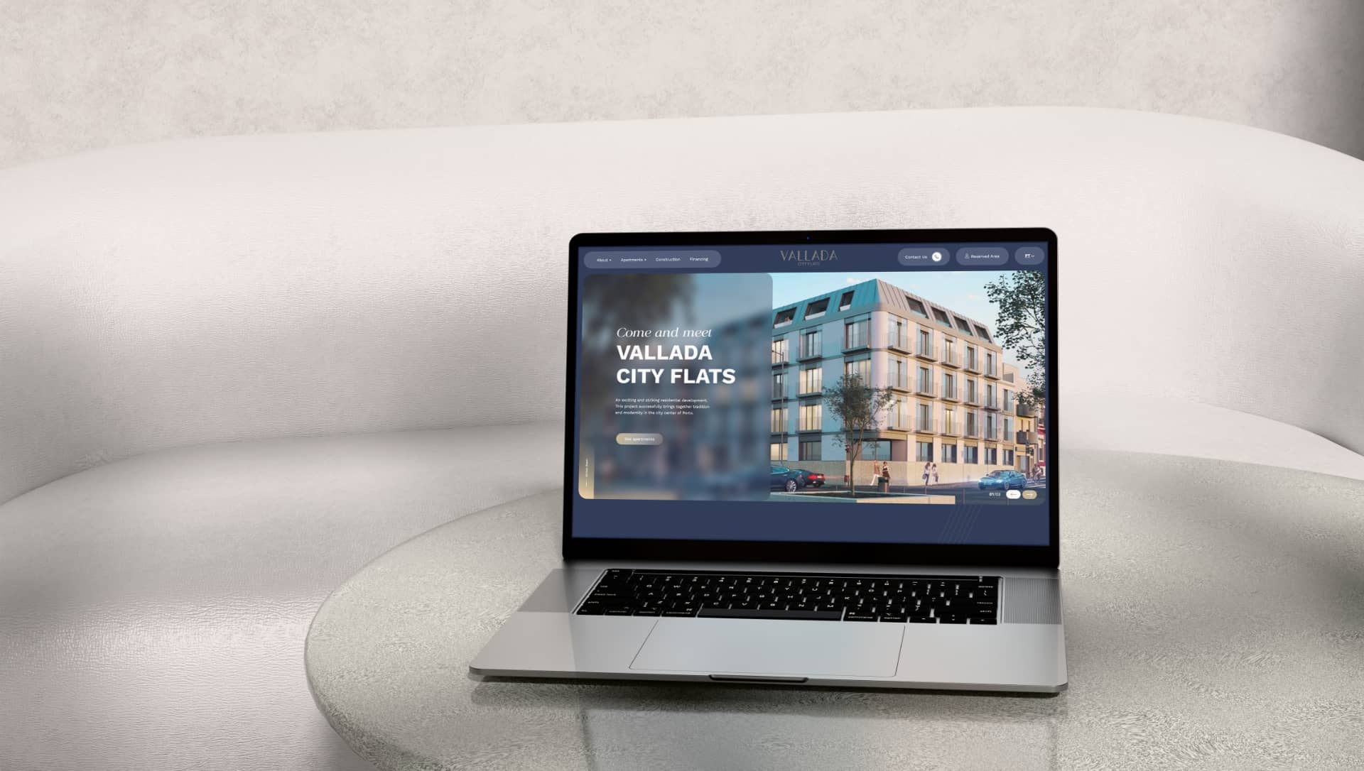 mockup developed for vallada city flats