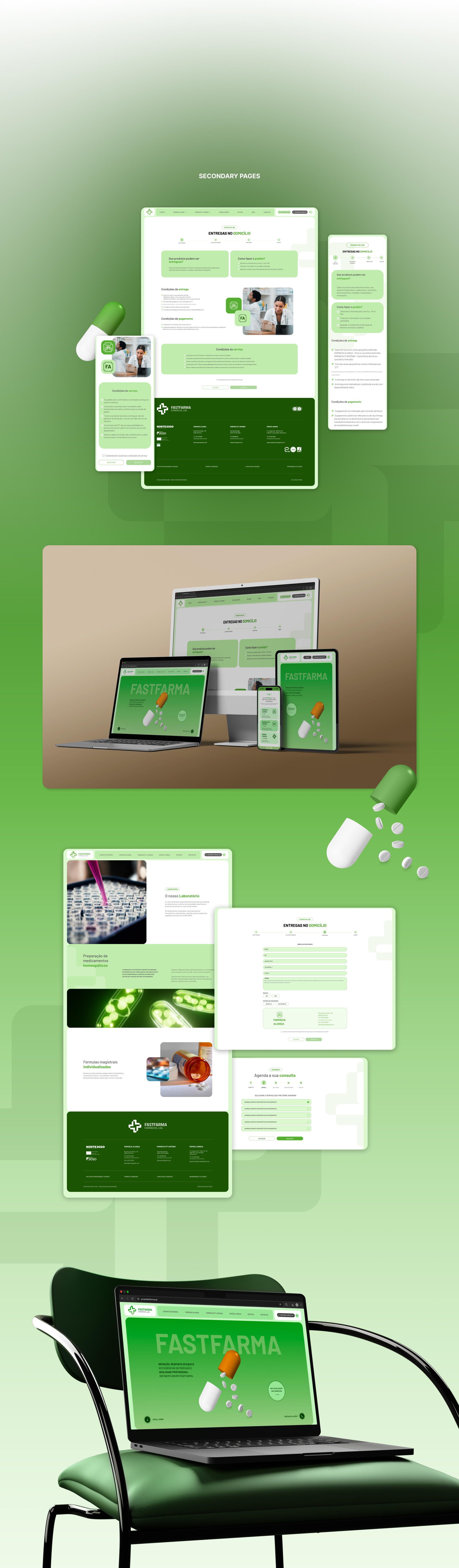Layout of secondary pages for the FastFarma Group website