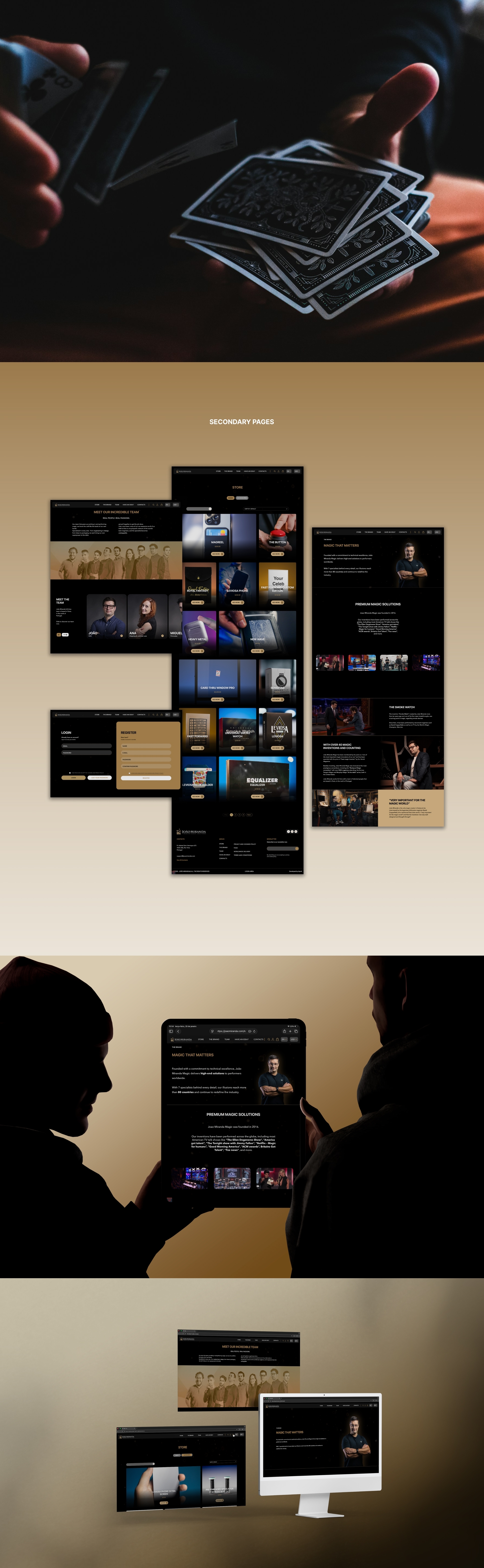 layout desenvolvido para paginas secundarias da loja online de João Miranda