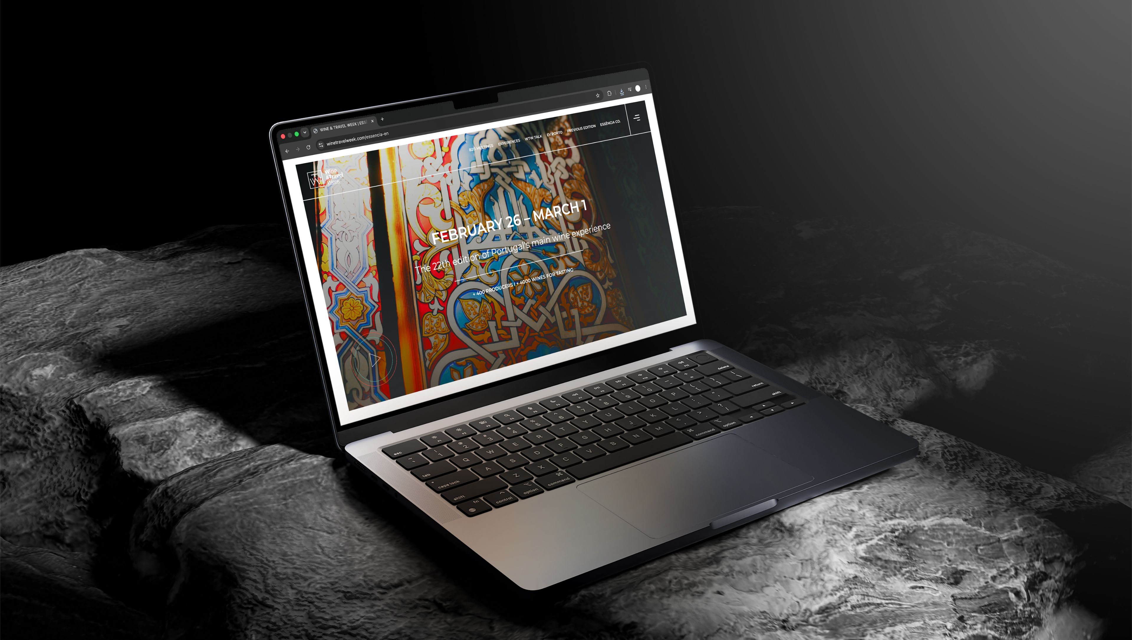 layout developed for Wine Travel Week website